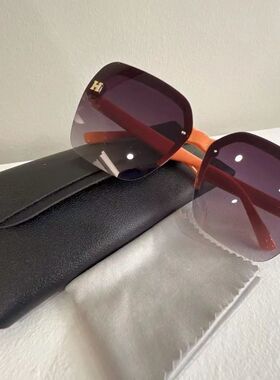 2025新款H精致秋冬四季出游遮阳高清晰时尚太阳镜气质无框墨镜