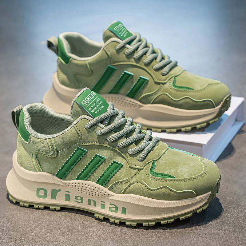 男鞋春季2025新款潮流青少年百搭板鞋休闲阿甘厚底男士增高运动鞋