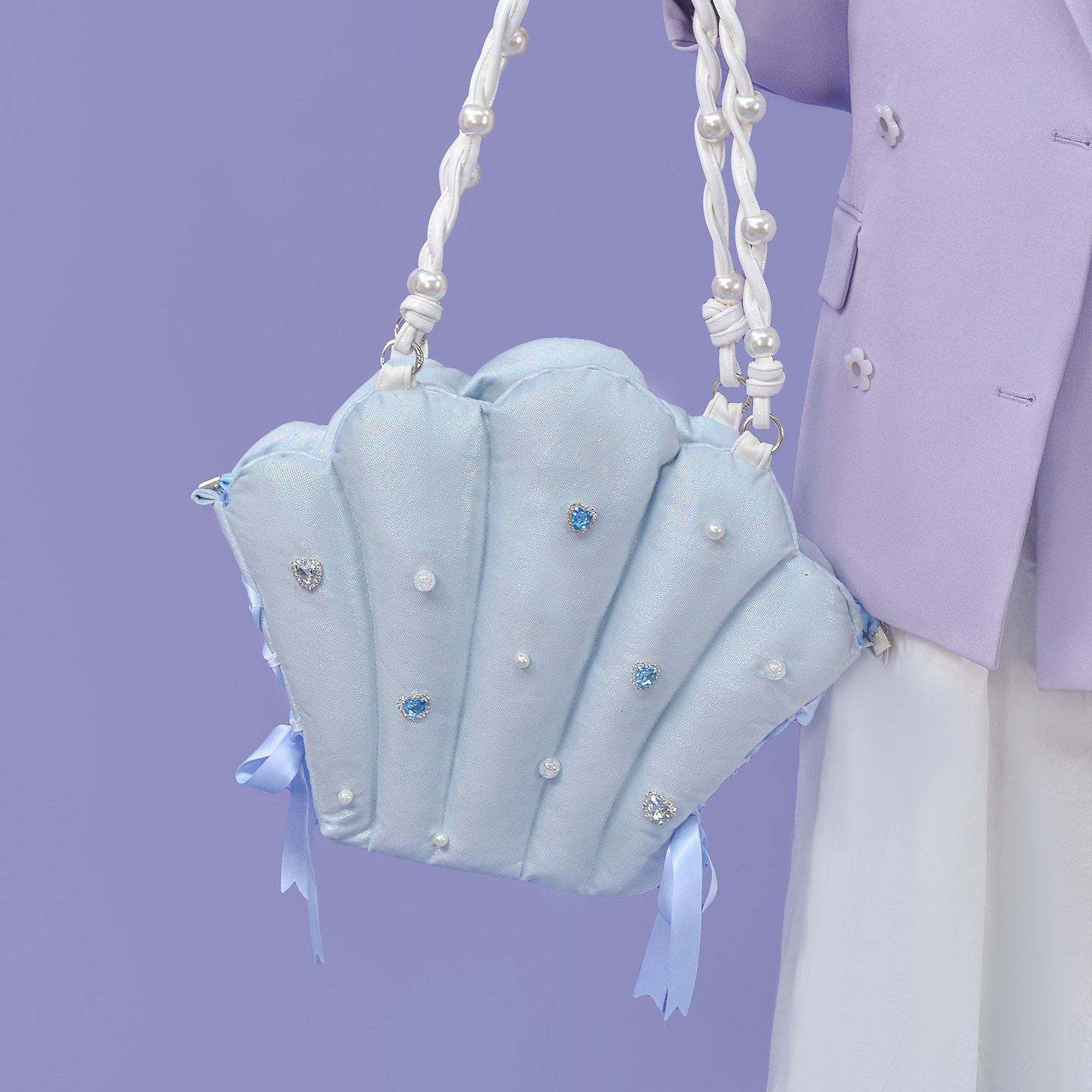 茶茶原创设计感大容量沙滩贝壳包y2k通勤单肩斜跨少女出街托特包,淘宝优惠券,粉丝福利购,淘宝优惠卷