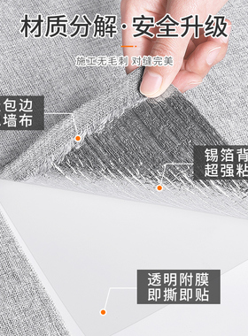 加厚亚麻自粘墙布墙面装饰布