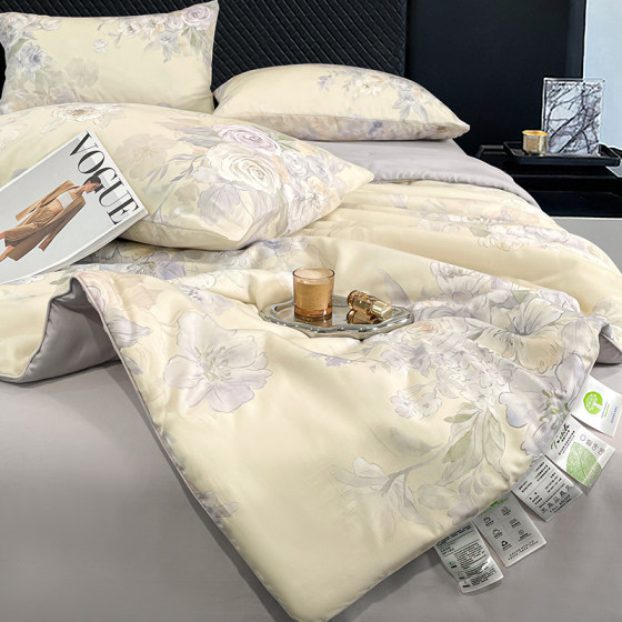 2026 Spring and Summer New Lyocell Tencel Summer Quilt Silkworm Chrysalis Protein Summer Quilt Summer Cooling Quilt Air-conditioned Quilt Four-piece Set