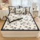 New style summer ice silk mat and fitted sheet single three-piece set