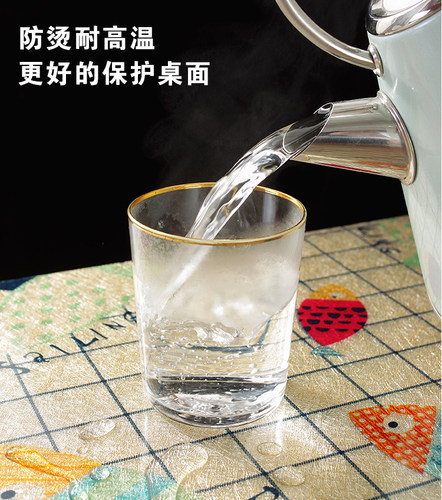 PVC餐桌布防水防油防烫免洗软塑料玻璃台布桌垫茶几垫磨砂水晶板 - 图2