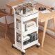 Bookstores set up a multi -layer can move with wheels, snacks and miscellaneous desktop, read storage bookcase