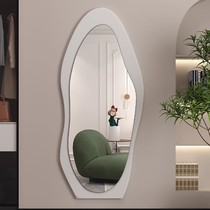 Full Body Mirror Home Floor Mirror Mesh Red Ins Wind Profiled Mirror Wall-mounted Advanced Senswear Goggles Bedroom Fitting Mirror Bedroom Fitting Mirrors