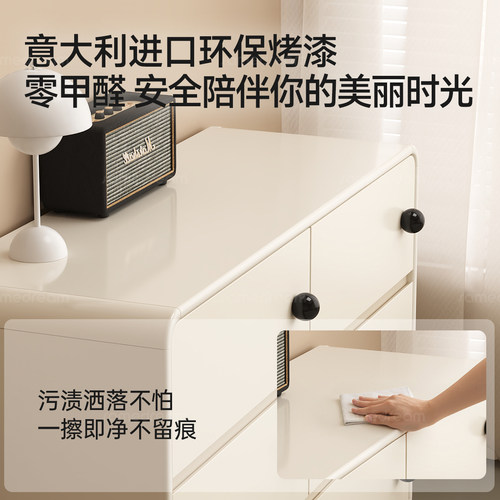 三梦实木五斗柜客厅靠墙收纳柜卧室床尾柜抽屉柜置物柜储物柜烤漆 - 图2