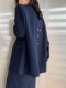 Fat mm large size Navy professional suit skirt suit
