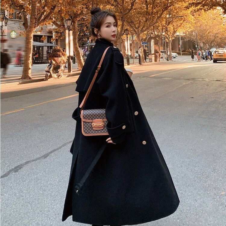 秋冬新款大码夹棉显瘦毛呢外套女胖mm长款安哥拉红呢子大衣200斤,淘宝优惠券,粉丝福利购,淘宝优惠卷