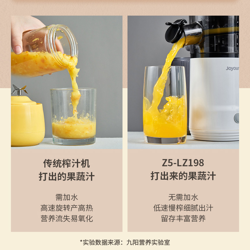 九阳博诺思专卖店九阳原汁机小型便携渣汁分离迷你榨汁机家用多功能全自动炸LZ1981