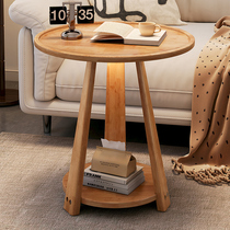 Living Room Home Side Several Side Table Sofa Balcony Solid Wood Small Round Table Bedroom Log Wind Tea Table Brief little tea table