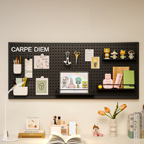 Wall shelving desk Wall Student containing rack Iron art Household wall display hanging board Book room Decorative Shelf