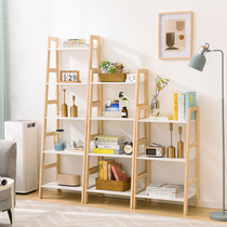 Trapezoidal Bookshelf Landing Brief Shelf Multilayer Living-room Shelf Combined Show Shelf Easy To Contain Nordic Bookcase