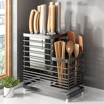 304 stainless steel kitchen knife holder shelve domestic countertop kitchen knife wall-mounted chopstick cutter containing frame