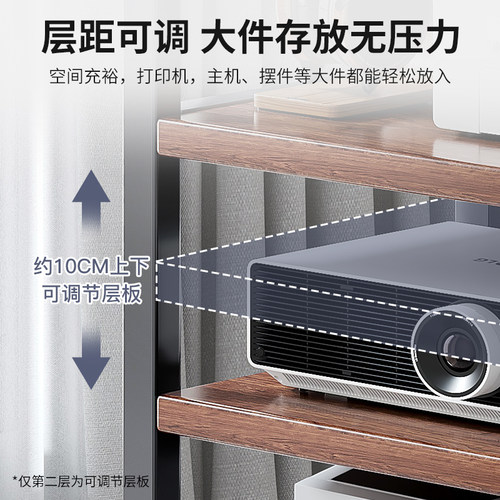 打印机置物架落地办公室多层移动收纳铁艺整理柜工位电脑主机托架 - 图2