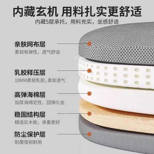 办公椅舒适家用人体工学电脑椅靠背椅子久坐学习椅弓形办公室座椅 - 图1