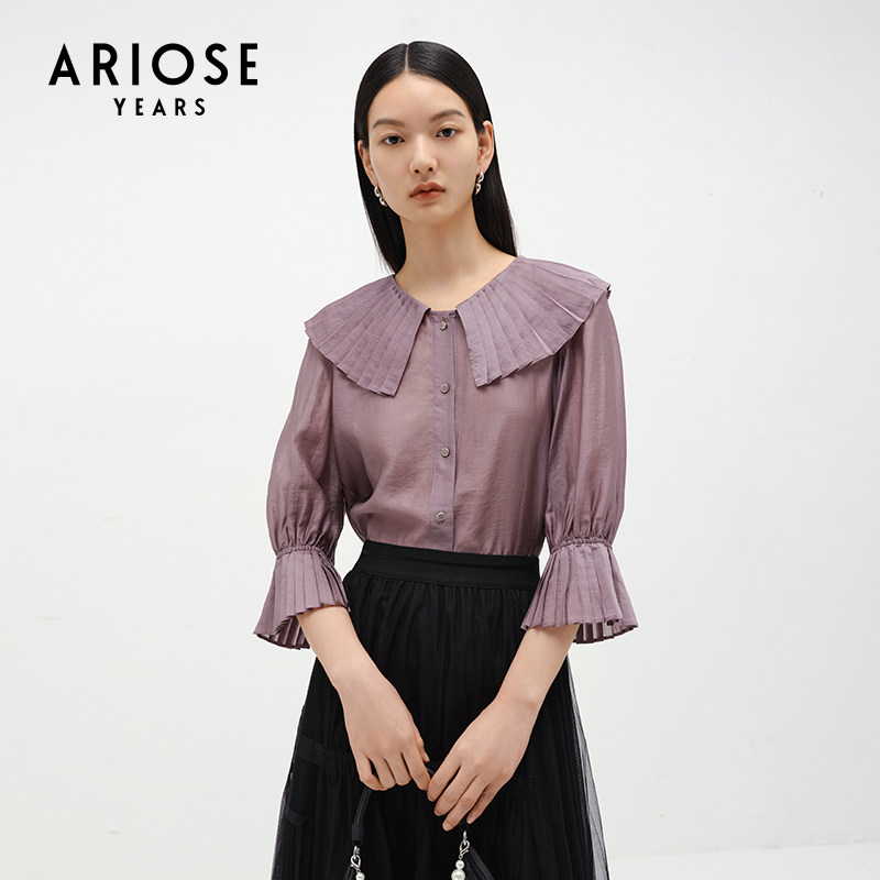 艾诺丝雅诗春新品法式雪纺复古衬衫 arioseyears衬衫