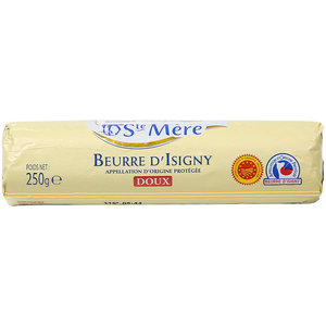 法国进口伊斯尼淡味黄油卷250g AOP级发酵牛油面包烘焙原料
