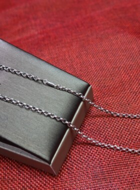 925银复古泰银十字架长项链男女