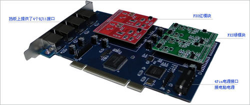 深简捷TDM410P 4路模拟卡Asterisk语音卡2FXO+2FXS两外两内电话卡PCI接口DAHDI驱动Linux使用CentOS - 图1