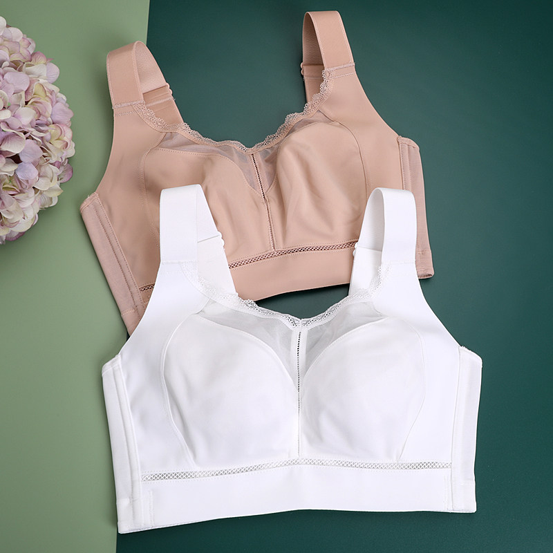 无痕大胸显小内衣女薄款全罩杯收副乳防下垂大码全包显胸小文胸罩