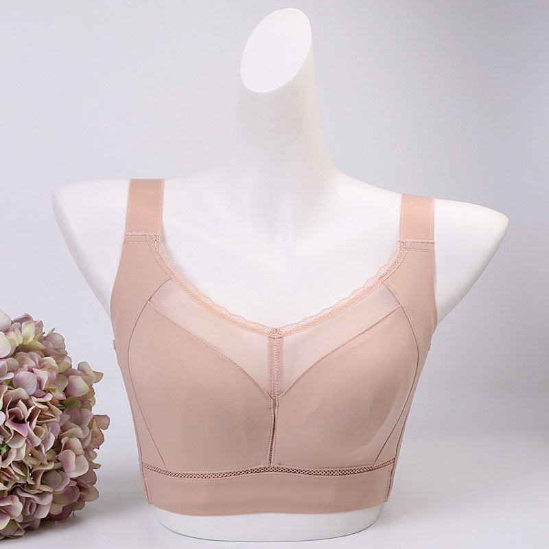 无痕大胸显小内衣女薄款全罩杯收副乳防下垂大码全包显胸小文胸罩
