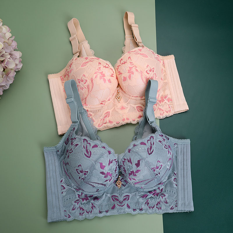 软钢圈五排扣美容院精油美胸内衣 梅花女内衣文胸