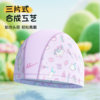 Pull back children's swimming cap, comfortable non-stretching cloth cap