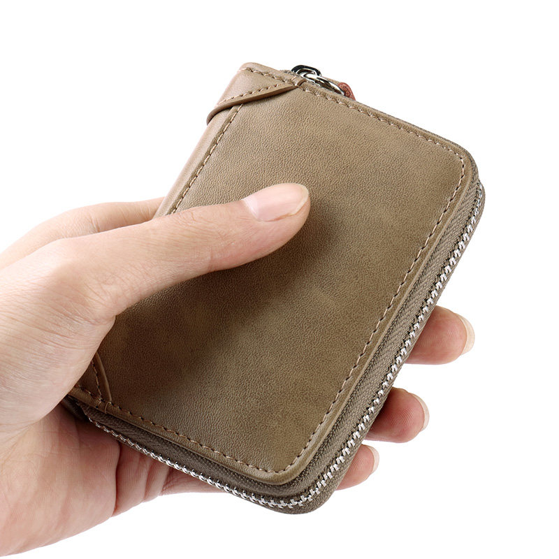 男真牛皮大容量多卡位防消磁卡片包 瑞贝卡罗西卡包