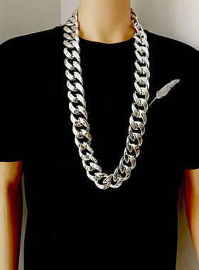 演出道具银色塑料土豪装饰品链子