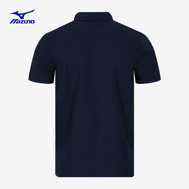 mizuno运动20新品夏男翻领polo纯色 迈盛悦合运动户外运动T恤