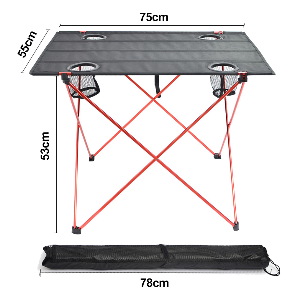 HooRu Picnic Camping Table Folding Beach Portable Fishing Ta-图2