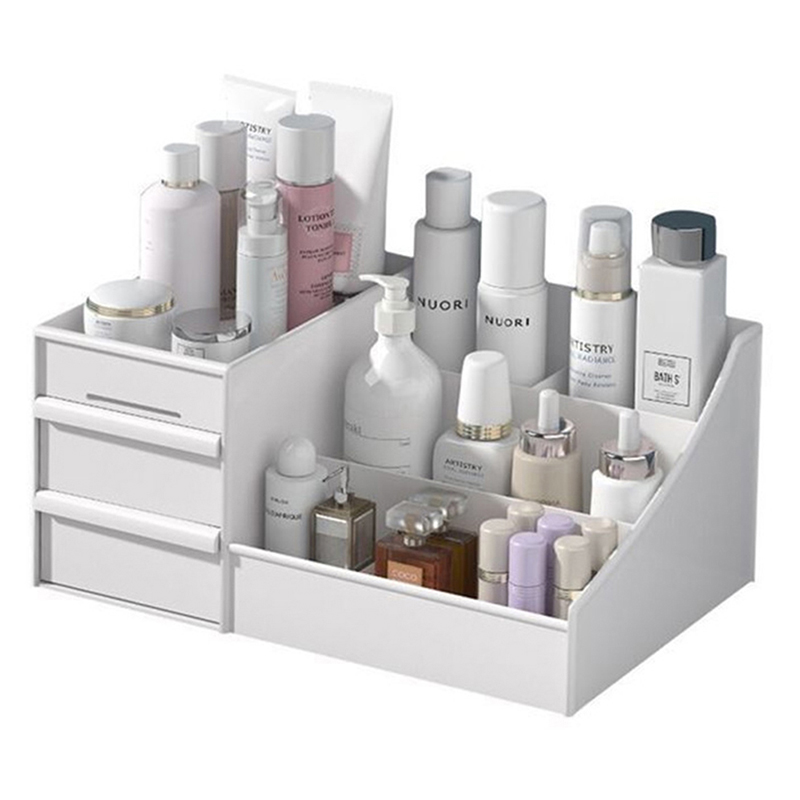 Cosmetic Makeup Organizer With Drawers, Plastic Bathroom Ski-图3