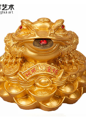 招财金蝉树脂金蟾摆件家居装饰品