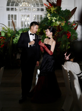 网纱长手套新娘敬酒礼服结婚配饰