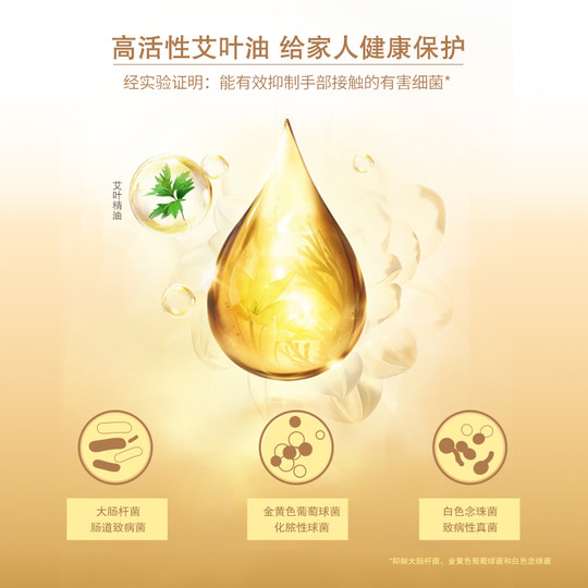 六神艾叶抑菌洗手液滋润杀菌消毒洗手液家用护手易冲洗500ml*3瓶