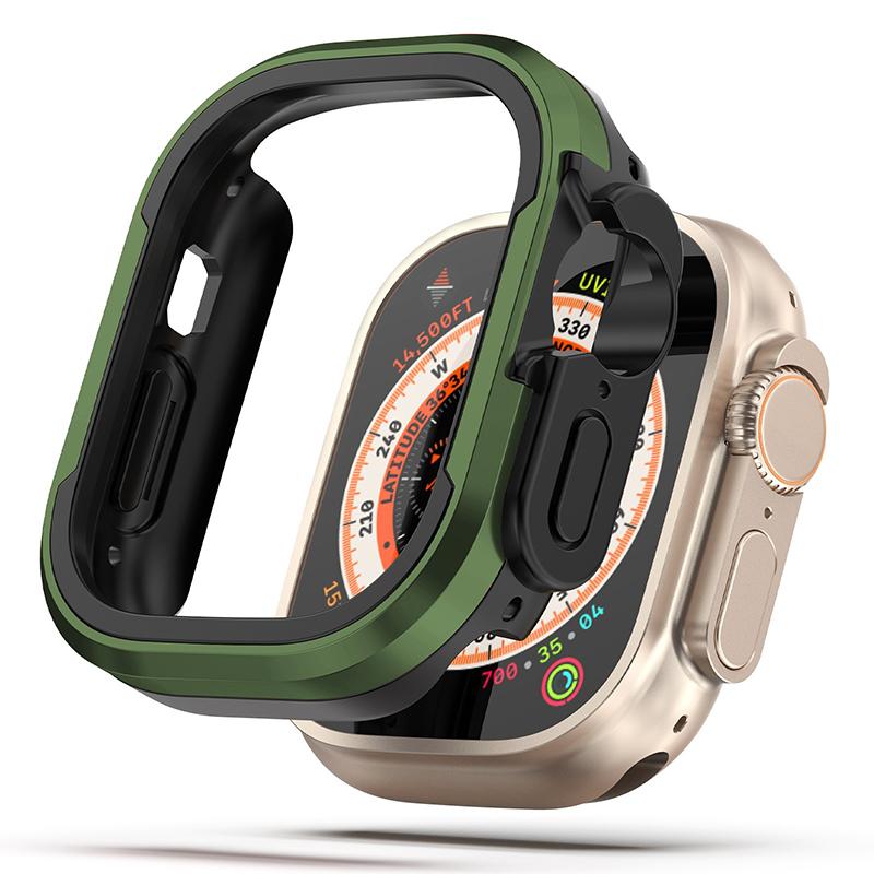 适用新款iwatch ultra49mm钛合金金属表壳苹果S7手表壳AppleWatch8/7/6/SE/5纯钛表带小众高级S8保护壳套男潮 - 图1