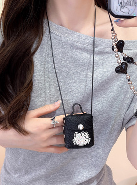 多巴胺闪钻KT猫包包项链女