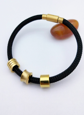 男女通用钛钢皮绳原创手绳手链绳