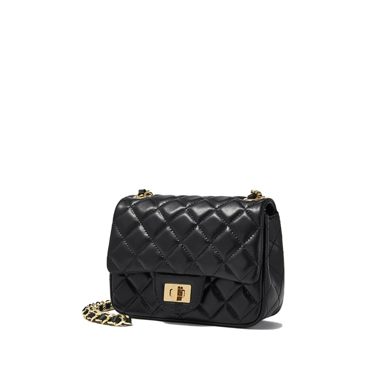 avalea质感羊纹牛皮小香风链条包 avalea女士包袋