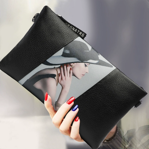 Сумка с петлей на руку, сумка через плечо, маленькая сумка клатч, вместительная и большая трендовая сумка на одно плечо, из натуральной кожи