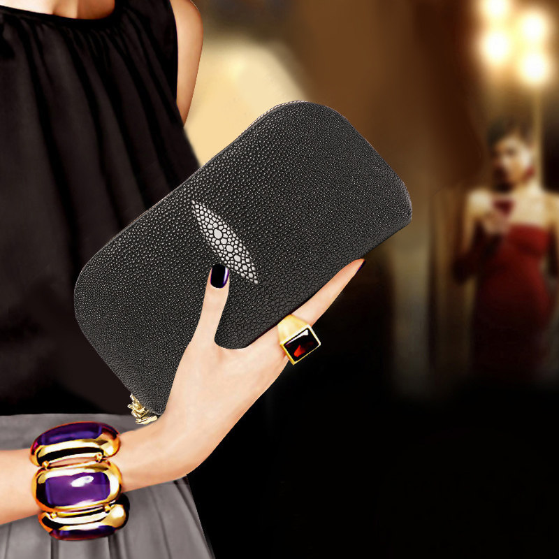 真皮气质2021春夏新款珍珠零钱包 媚妃女士包袋