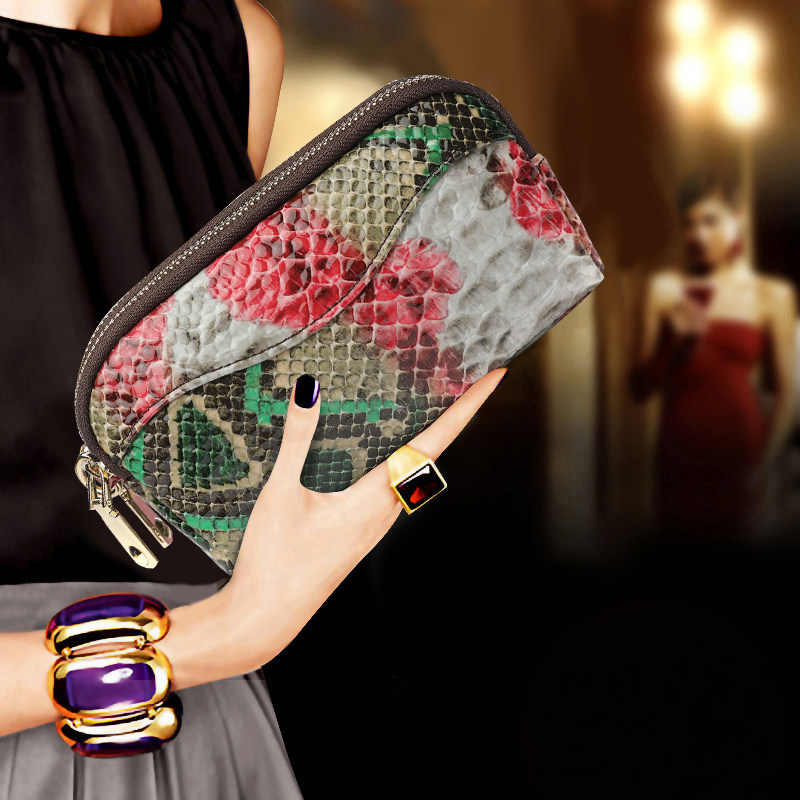 真皮女2023新款妈妈买菜手拿零钱包 媚妃女士包袋