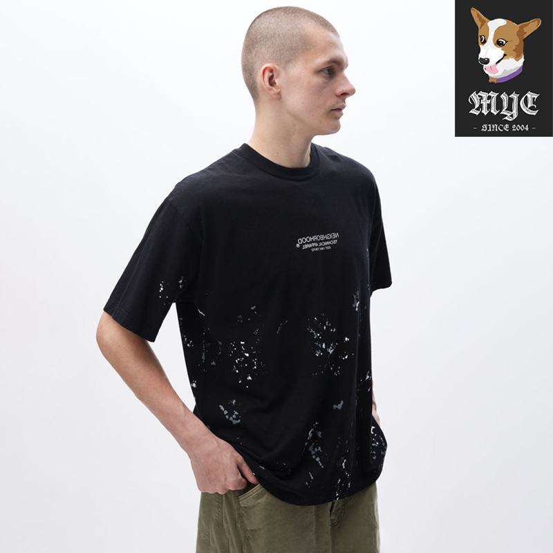 NEIGHBORHOOD NH.TEE LS/SS 印花logo纯色圆领短袖T恤 24AW - 图0