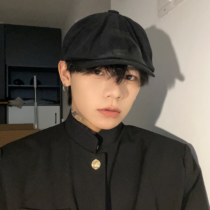 贝雷帽男春秋鸭舌帽子复古前进画家帽设计感小众秋冬ins潮流网红 - 图3
