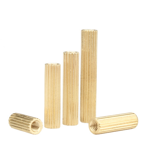 双通六角铜柱圆形滚花铜螺柱安防监控螺母柱摄像机螺丝支撑柱M2M3 - 图2