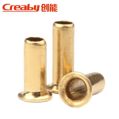 铜鸡眼铆钉空心铜铆钉扣单机管过孔通芯帽钉M2/M2.5M3/M3.5M4(X) - 图0