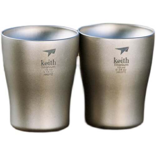 keith铠斯钛白酒杯10ml烈酒家用杯一口杯酒盅双层金属杯子户外 - 图3