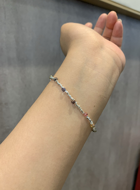 DIY多彩细手链时尚小灯泡碎银子小众配饰轻奢百搭高级感手饰女