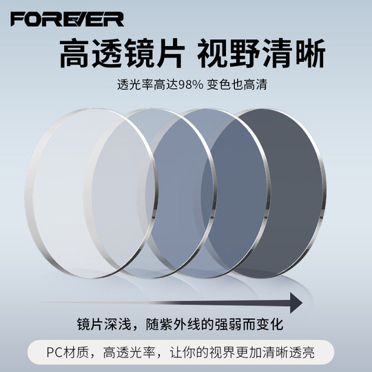 永久自行车骑行变色眼镜炫彩防风防雾跑步山地车日夜可用护目镜