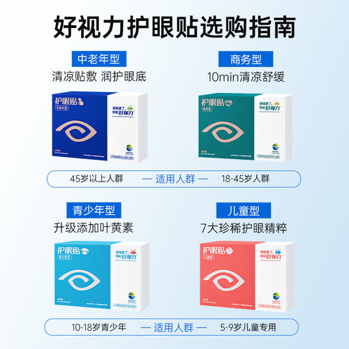 【专利认证】好视力学生儿童成人叶黄素护眼贴疲劳干涩舒缓视疲劳 - 图0
